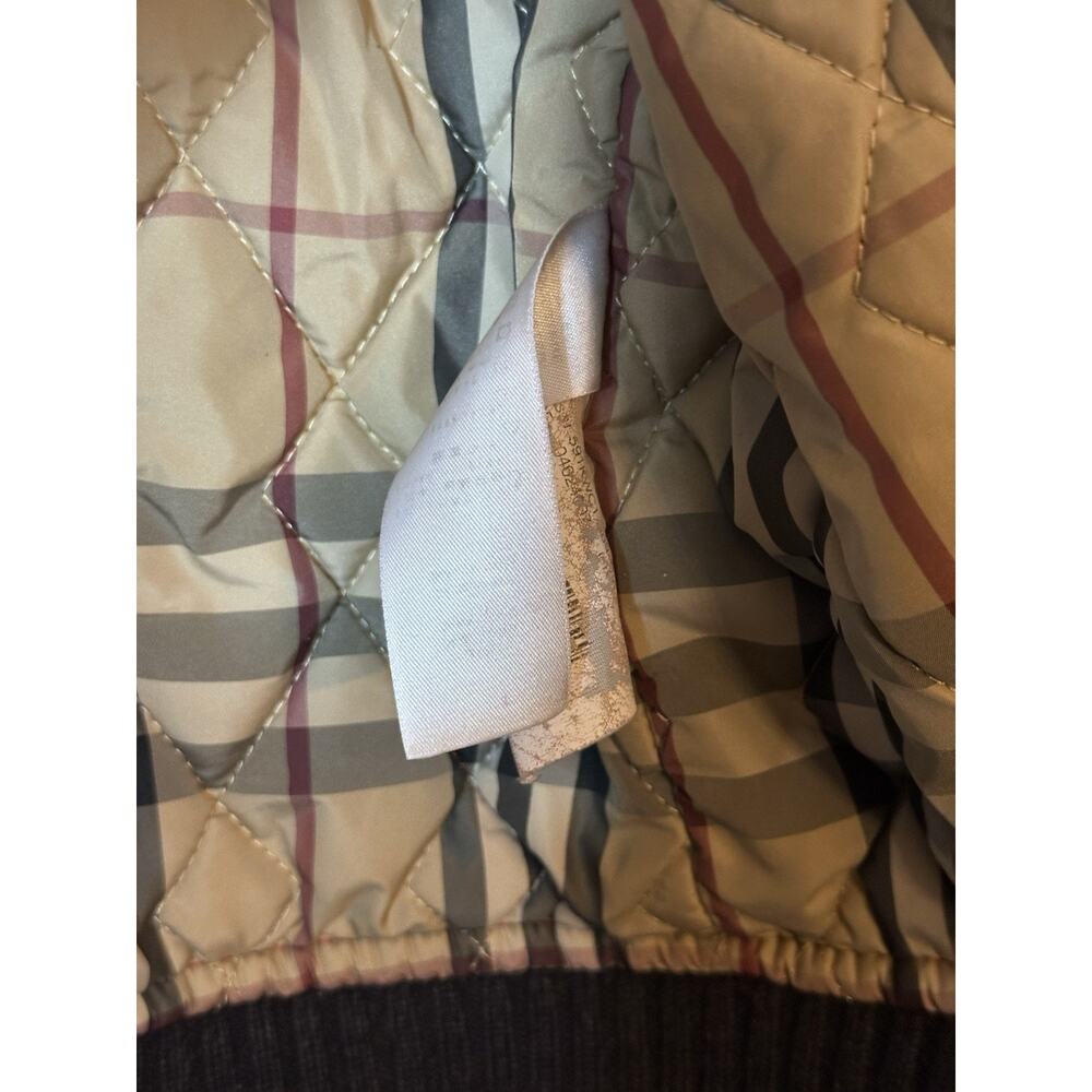 Burberry London Jacket Youth Red Nova Check Winter Rain Boy Zip Snap Size 10 US - Picture 11 of 12